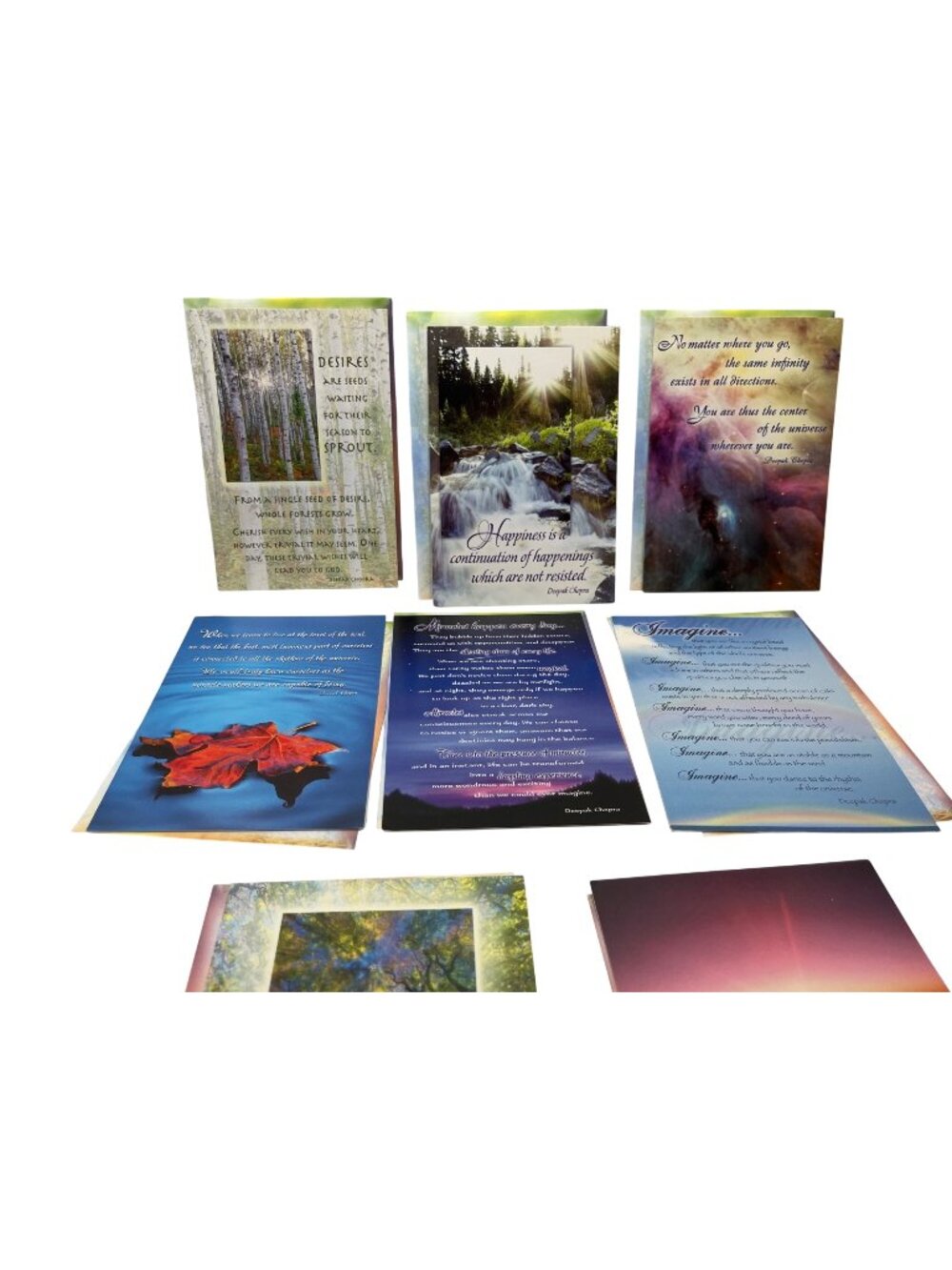 Heaven Within Inspirational Cards & Envelopes By Deepak Chopra Lot Of 8 Cards